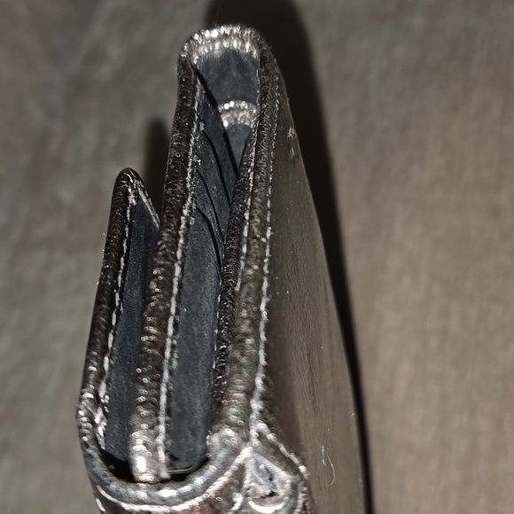 Coach Vintage Long Trifold Metallic Wallet/Silver Copper-ish Color - Picture 8 of 13